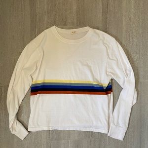John Galt/Brandy Melville White Striped Longsleeve